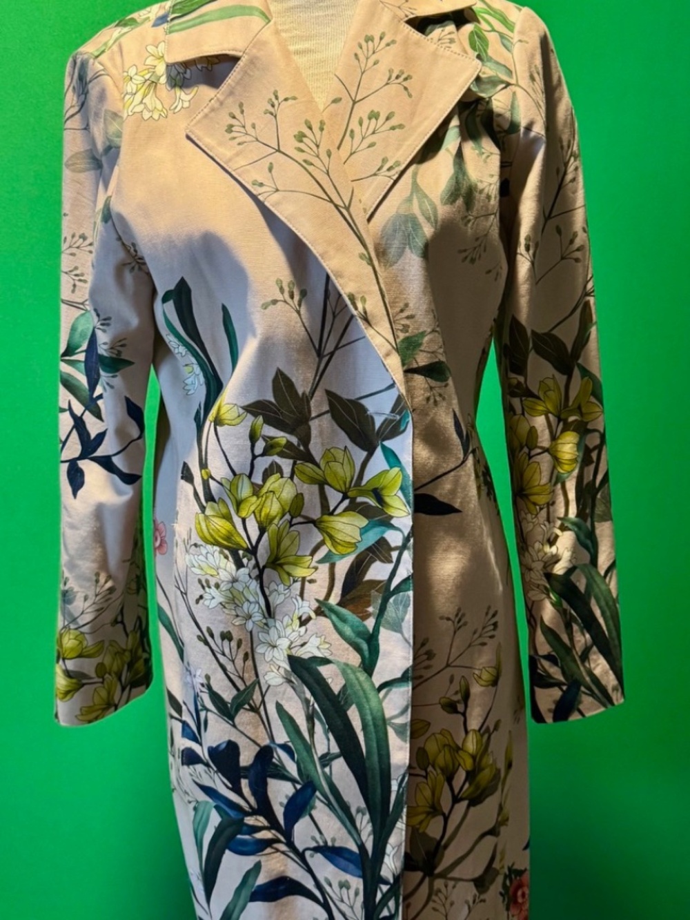 Chico's Floral Cotton Stretch Topper Duster